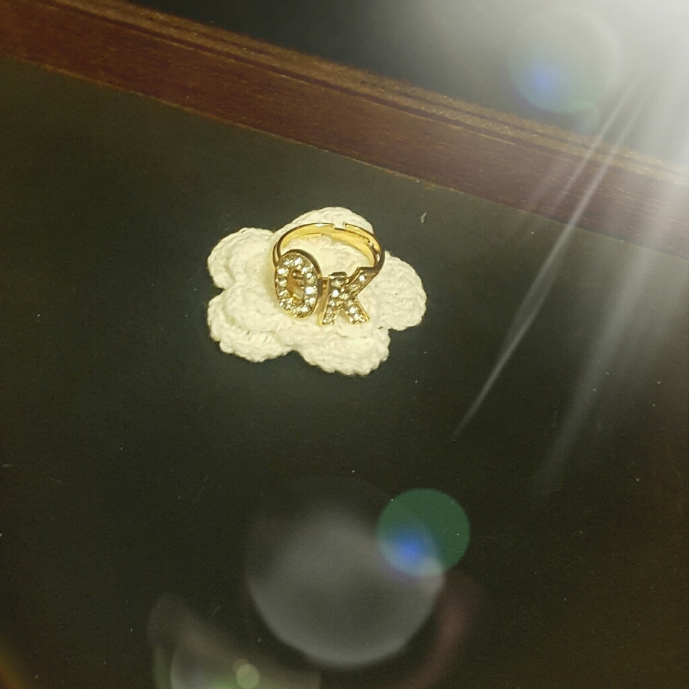 Mineral pyrite gold OK rings